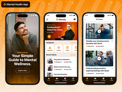 Mental Health App Screens ✨ app appointment design doctor health hospital medical mental mental health mobile ui uidesign ux