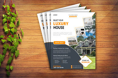 Real Estate Flyer Design for Business flyer template modern home real estate flyer