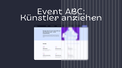 Event ABC: Künstler anziehen figma landing page site design uiux design