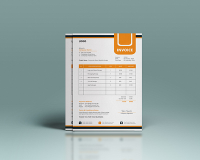 Invoice Design for Business minimal design