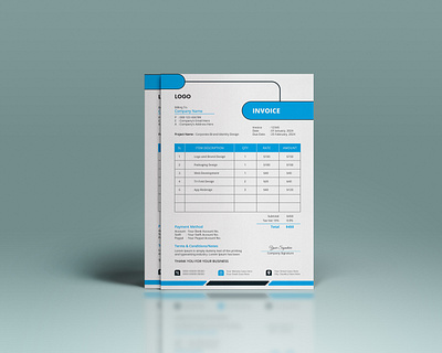 Invoice Design for Business minimal design