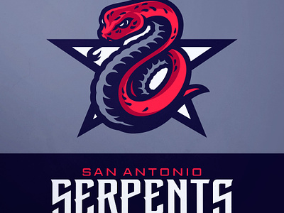 Serpent / Snake Sports Logo Design cobra dasedesigns gaming illustration mascot logo python logo san antonio serpent serpent logo serpents snake snake logo sports logo