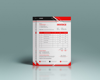 Invoice Design for Business minimal design