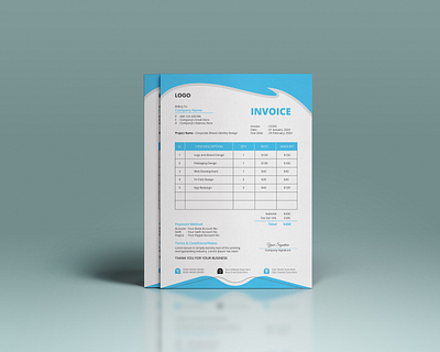 Invoice Design for Business minimal design