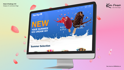 Design Challenge - #012 - e-commerce Site creative desert design design challenge eccomerce fun ice block ice cream nz ui ux ux design