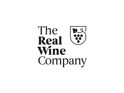 The Real Wine Company company design food grape icon illustration logo mark real simple symbol ui wine