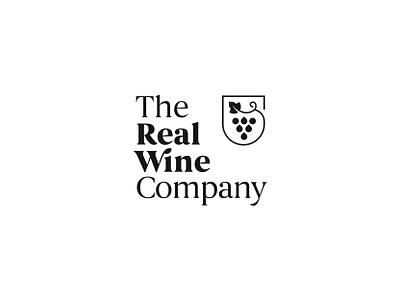 The Real Wine Company company design food grape icon illustration logo mark real simple symbol ui wine