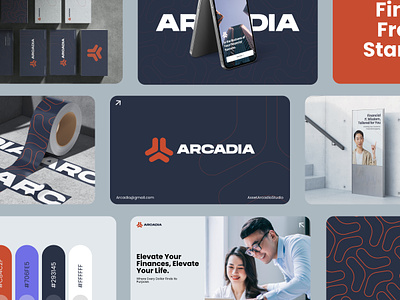 Arcadia Branding app brand identity branding earn finance gift icon identity logo logo design marketing money platform symbol