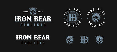 Iron Bear Projects Branding branding graphic design ib monogram logo