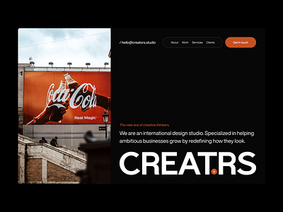 Brand Design Agency Website brand branding cocacola design landingpage ui web web design website