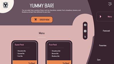 Yummy Bar UI designs branding design graphic design illustration logo typography ui ux vector