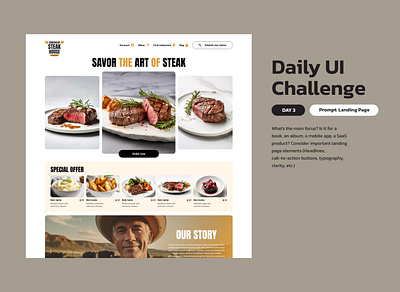 Day 3 / Daily Ui Challenge: Landing Page app art branding design graphic design icon illustration illustrator logo logo design minimal typography ui ux vector web website