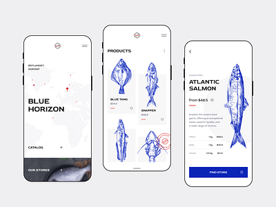ocean bounty app app design app interface app ui design application application design application ui best app design bn digital bndigital fish food ios ios app design map mobile mobile app mobile app design mobile application design navigation