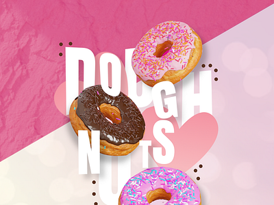 DOughNuts 3d branding design food food product gimp logo masking product text text masking typography