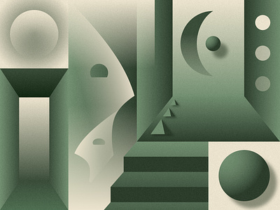 Absence abstract affinity designer green