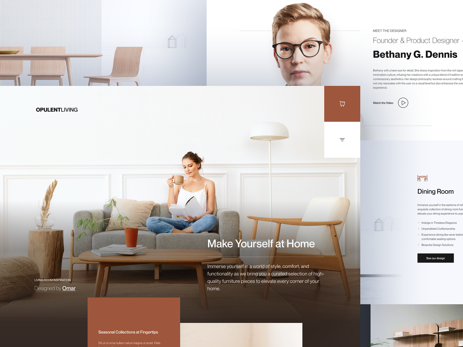 Furniture Website Landing by Yi Li on Dribbble