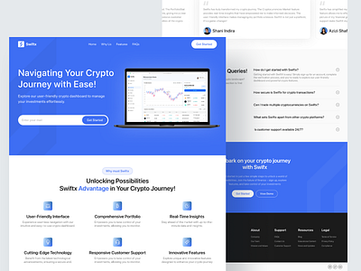 Swiftx - Crypto Landing Page bitcoin blockchain crypto crypto landing page finance invest landing page stock trade trading web design website