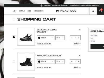 Shopping Cart Page bookmark cart cart page commerce e commerce e commerce website market monochrome online store product design shop shop website shopify shopping cart store ui ui design uiux web design website