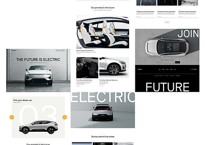 EV Landing Page Concept | 01 electricvehicle ev minimalism relume relumedesignleague ui