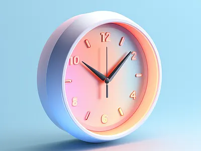 闹钟模型设计 3d design illustration logo ui ux vector