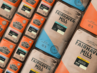 Fairhaven Mill Packaging bag baking branding craft flour industrial mill minimal organic packaging