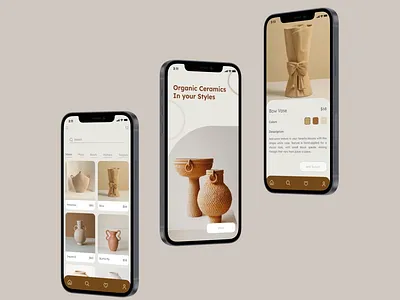 Ceramic Shop Mobile App graphic design mobile app mobile shop mock up ui ui design ux uxui
