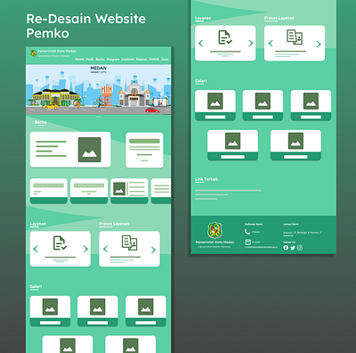 Re-Desain Website Pemerintaan Kota Medan gooverment website graphic design re design ui