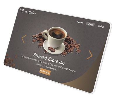 Simple Coffee Order Website coffe website online order ui uiux