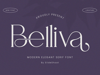 Belliva Modern Serif Font design fashion font ligature lowercase magazine modern regular serif stylish typeface typography uppercase