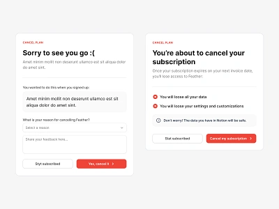 Canceling Subscription cancel plan cancel subscription cancellation flow modal pop up product product design saas subscription ui ui design ux ux design web web app web design