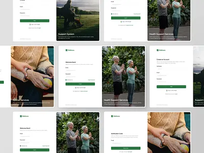 Wellness - Login Page account create design doctor health health care healty log in login medecine medical natural sign in sign up support ui ux verification web design wellness