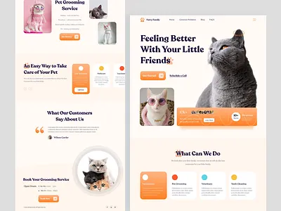 Pet Care Website Design branding graphic design landing page logo motion graphics pet care pet care landing page pet cate web design pet health petshop ui uiux design website