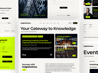 InsightGathers - Event Website Concept concept design event ui ux web design website