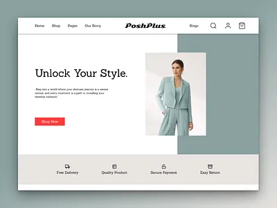 PoshPlus- Fashion Ecommerce Website adobexd branding creative webdesign daily webdesign ecommercewebsite fashionwebdesign fashionwebsite figamatrend figma graphic design landing page uidesign uiux userinterface webdesigner webdesigninspo webdesigntrend websitedesign