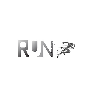 RUN logo graphic design logo