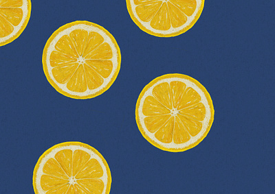 Lemons 2d cartoon color digital fruit illustration lemon realistic yellow