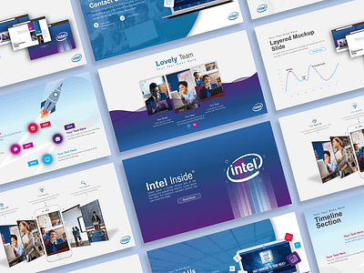 Intel Inside Company Deck branding company company profile deck future futuristic intel keynote pitchdeck powerpoint presentation tech