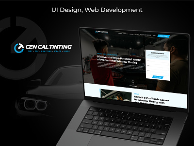 CenCel Tinting Website UI automobile branding car figma mobile ui responsive tinting ui design uiux web web design web ui webpage website