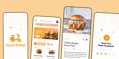 Food Point / Food App / Restaurants App animation app branding burger app design figma figma app figma kit figma mobile app food ui mobile apps kit mobile apps design restaurant app ui ui ki ui ux designing uiux app ux xd xd kit
