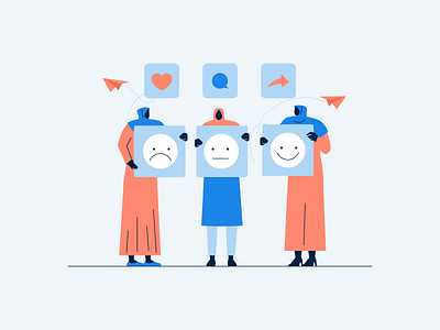 Emotion Palette: Customer Feedback Edition business character diversity flat header illustration people ui website