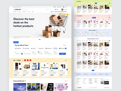 SoShop - Marketplace Website design e commerce ecommerce landing page market marketplace marketplace website online shop online store shop ui ui design uiux ux ux design web web design website