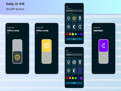 Daily UI 015: On/Off Switch dailyui design figma mobile ui