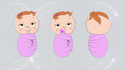 Baby Jamileh 2d animation baby character graphic design