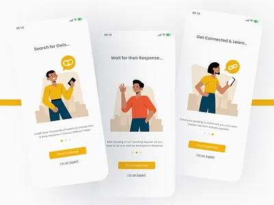 OwlMi app best bestdesign dailyui dailyuichallenge design graphic design ilsa ilsainteractive mobile owlmi product product design research ui uiux user user experience ux yellow