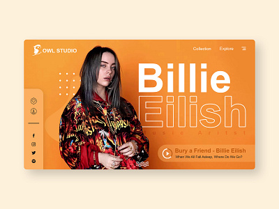 Billie eilidh music aritst branding graphic design logo motion graphics ui