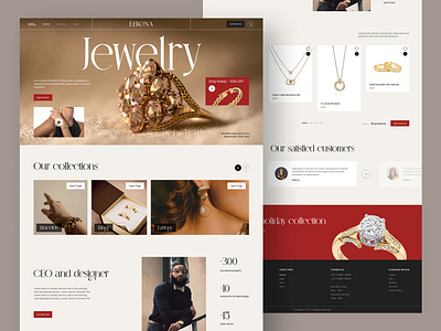 Efrona - Jewelry Website design ecommerce jewelry ui web web design website website design