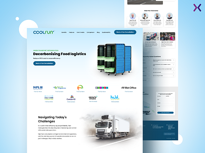 Food Logistics Landing Page / Click-Through Landing Page click through landing page design dribbble shot food logistics landing page landing page landing page design lead generation logistics logistics landing page ui ux