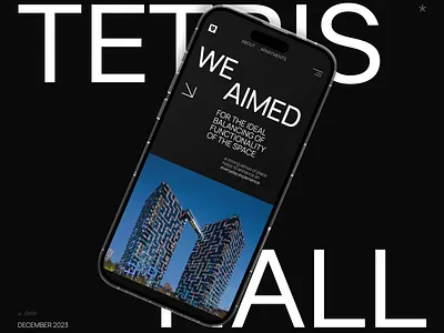 Tetris Hall website concept design figma interface photoshop ui ux webdesign