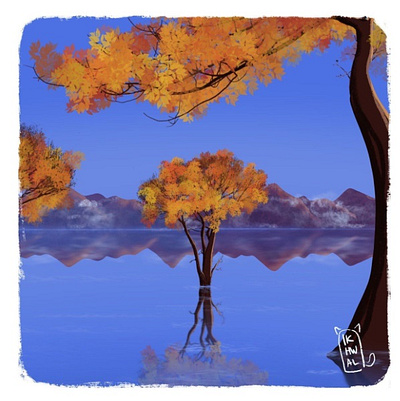 Tree and Lake children children book children illustration