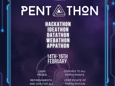 PENATHON POSTER canva design figma graphic design hackathon logo poster